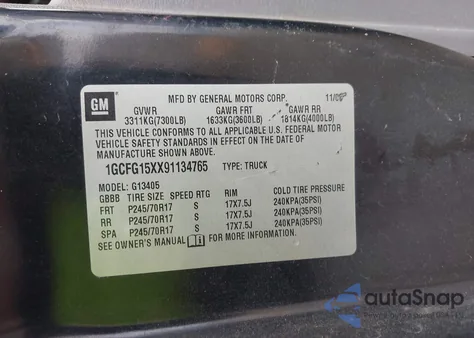 2009 Chevrolet Express 1500 Work Van z USA, uszkodzony, nr VIN 1GCFG15XX91134765